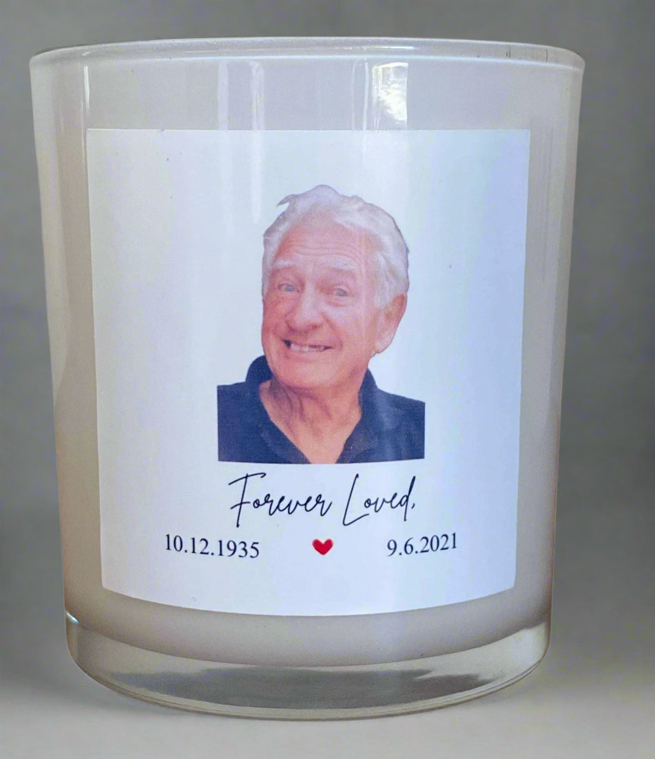 Customised Memorial Candle 225ml - Wix & Bloom