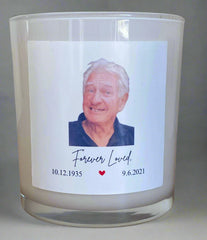 Customised Memorial Candle 225ml - Wix & Bloom