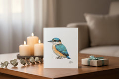 Kōtare - Kingfisher Greeting Card - Wix & Bloom