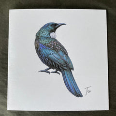 Tūī Greeting Card - Wix & Bloom