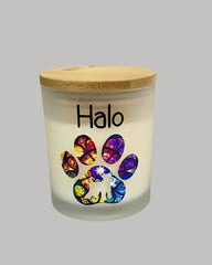 Personalised Pet Paw Remembrance Candle - Wix & Bloom