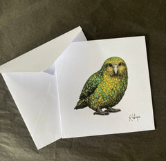 Kākāpō Greeting Card - Wix & Bloom