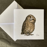 Morepork - Ruru Greeting Card - Wix & Bloom