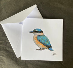 Kōtare - Kingfisher Greeting Card - Wix & Bloom