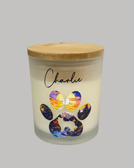 Personalised Pet Paw Remembrance Candle - Wix & Bloom