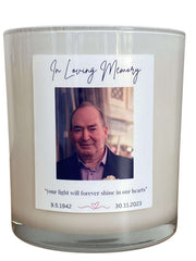 Customised Memorial Candle 225ml - Wix & Bloom