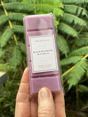Black Raspberry & Vanilla Luxury Soy Melt Snap Bar — natural vegan soy wax, hand-poured in Coromandel NZ by Wix & Bloom