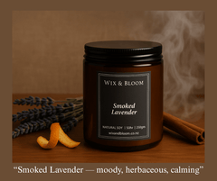 Smoked Lavender Luxe Soy Candle - Wix & Bloom