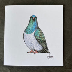 Kererū Greeting Card - Wix & Bloom