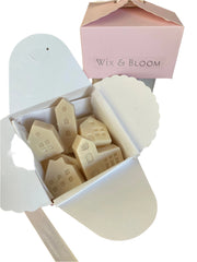 mini house soy melts, soy wax melts, house shaped soy melts