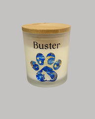 Personalised Pet Paw Remembrance Candle - Wix & Bloom