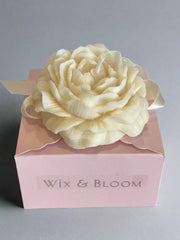 Peony Bloom Pillar Candle – Unscented - Wix & Bloom