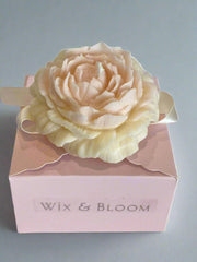 Peony Bloom Pillar Candle – Unscented - Wix & Bloom