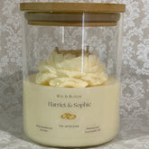 Personalised heirloom candle with bamboo lid – Wix & Bloom