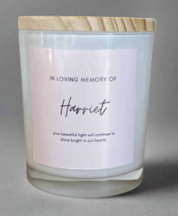 Customised Remembrance Candle 225ml - Wix & Bloom