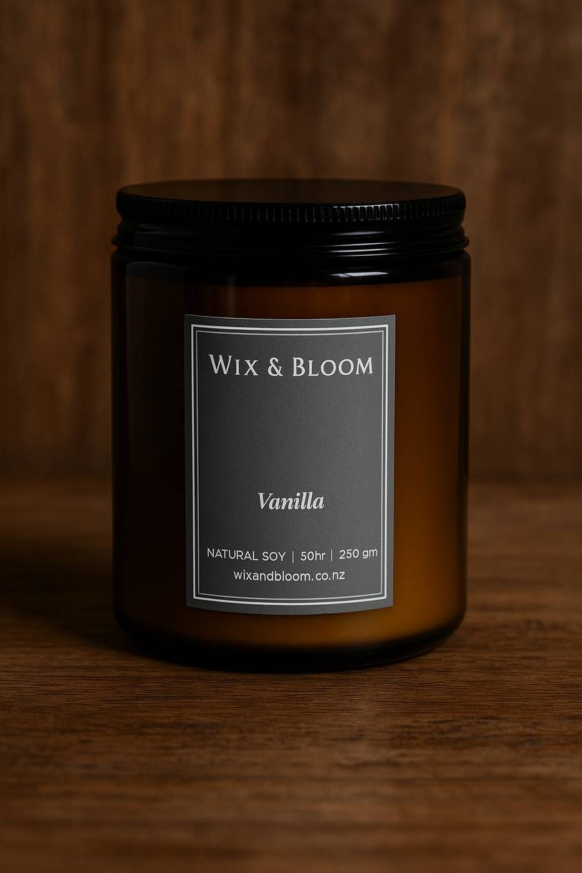 Vanilla Luxe Soy Candle - Wix & Bloom