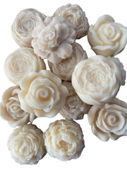 rose shape soy melts, soy melts, luxurious soy melts