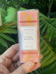 Lychee & Guava Luxury Soy Melt Snap Bar — natural vegan soy wax, hand-poured in Coromandel NZ by Wix & Bloom