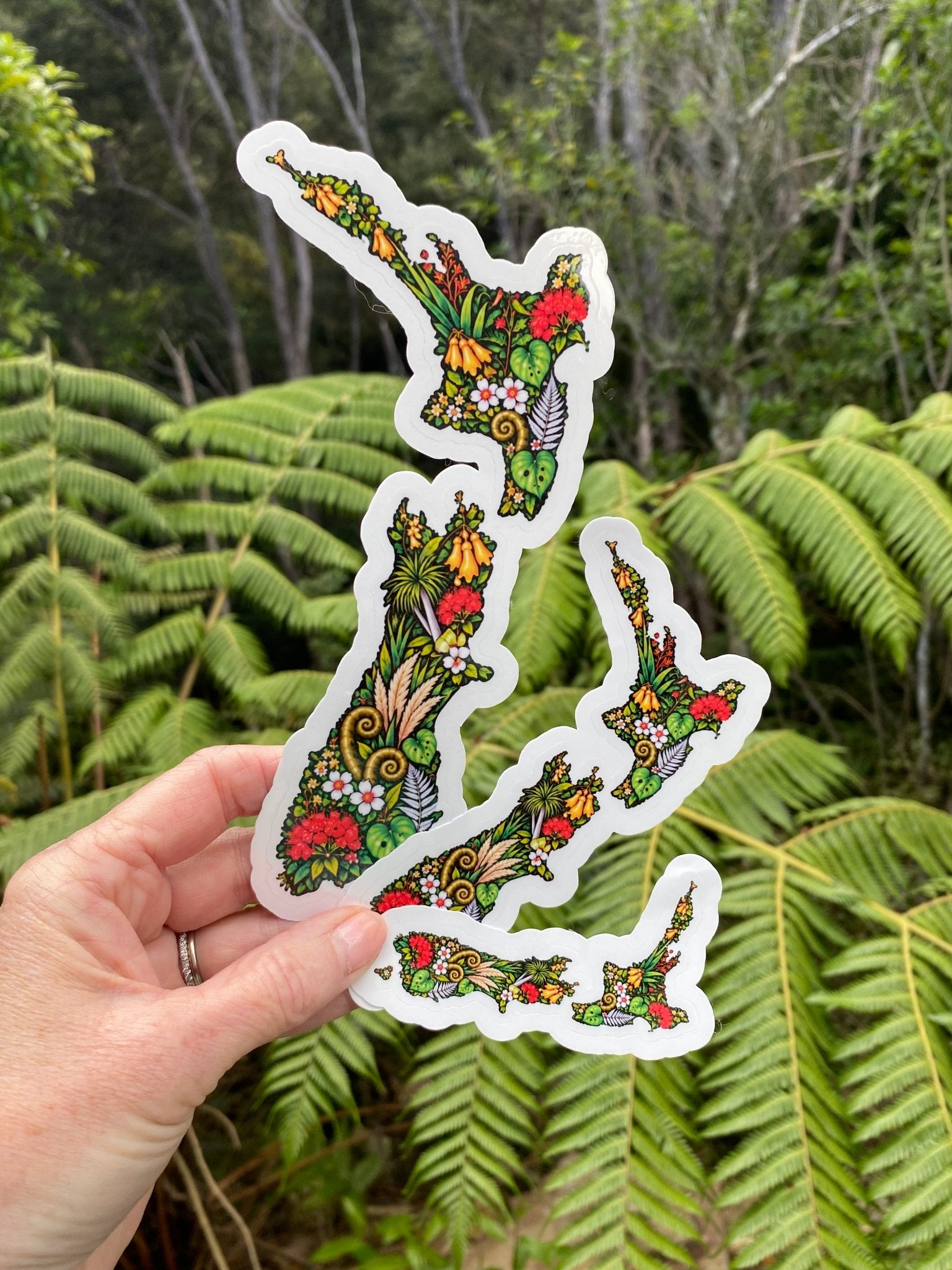 New Zealand Map Waterproof Stickers - Wix & Bloom