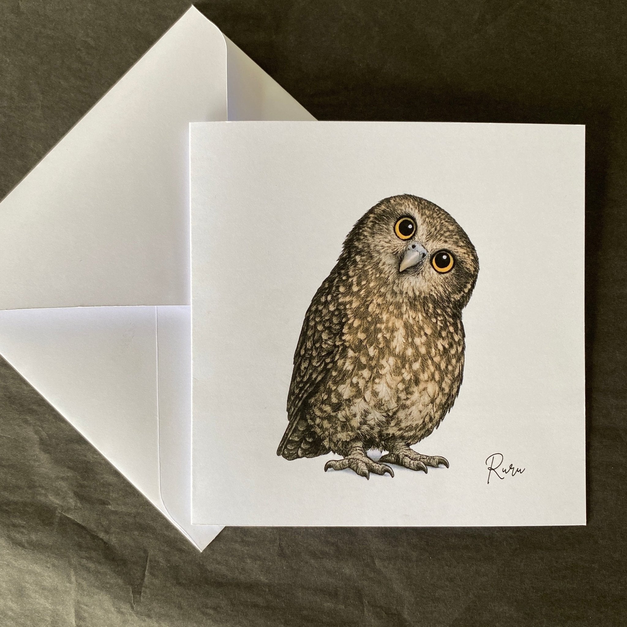Morepork - Ruru Greeting Card - Wix & Bloom