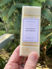 Coconut Bourbon Luxury Soy Melt Snap Bar — natural vegan soy wax, hand-poured in Coromandel NZ by Wix & Bloom