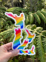 New Zealand Map Waterproof Stickers - Wix & Bloom