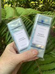 Smoked Lavender Luxury Soy Melt Snap Bar — natural vegan soy wax, hand-poured in Coromandel NZ by Wix & Bloom