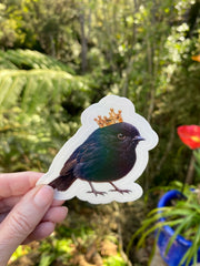 Karure Black Robin – Bird of the Year Greeting Card & Sticker
