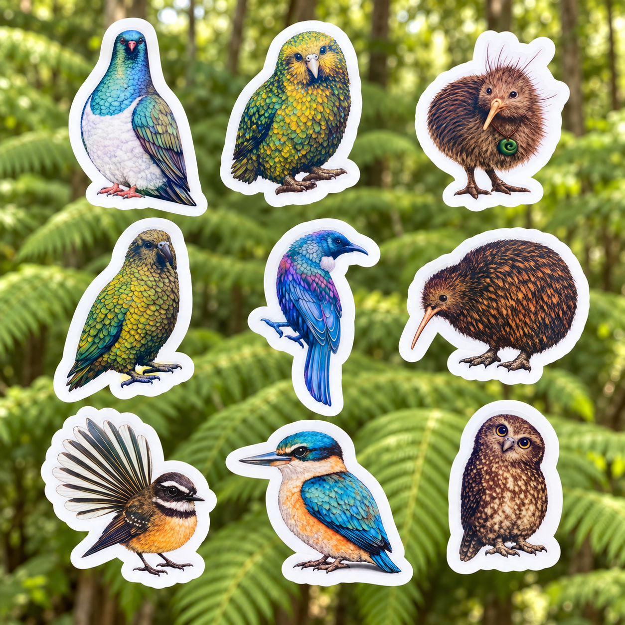 New Zealand Native Bird Sticker - Wix & Bloom